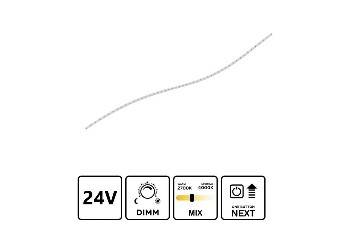 Exclusive LED 10W/m, 24VDC D-M 2700-4000k 2m
