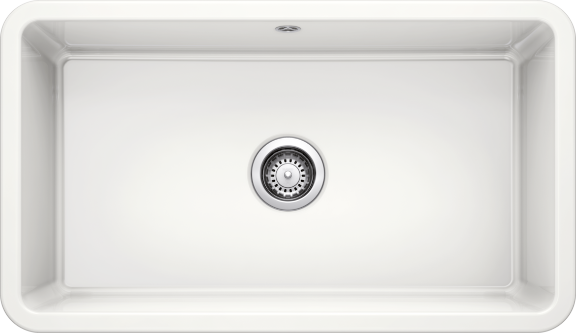 Kitchen ceramic sink Blanco Villae Farmhouse, radiant white
