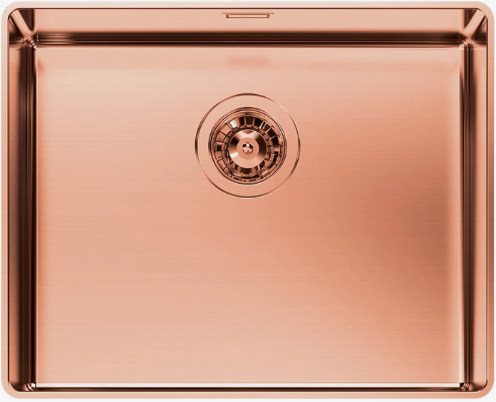 Edelstahl-Spüle Foster PHANTOM EDGE R12 cm 50x40 Copper