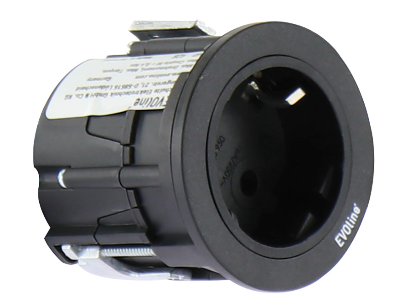 EVOline One Skelett (230V), Ring, Deckel alles schwarz, UNTERE MONTAGE NICHT MÖGLICH