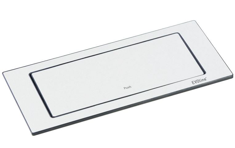 Steckdose für Arbeitsplatte 2x Steckdose 230V/ČSN + 1x USB typ C, Metall weiß matter Lack,UNTERE MONTAGE NICHT MÖGLICH